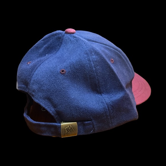 Men’s Women’s Unisex Two-Tone Baseball Cap Low Crown Adjustable Navy Maroon - Picture 2 of 2